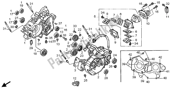 Todas as partes de Bloco Do Motor do Honda CR 125R 2006