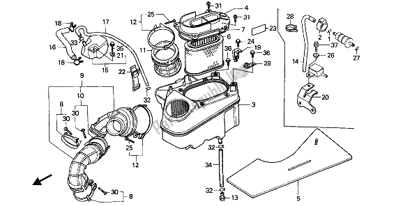 Todas las partes para Filtro De Aire de Honda VT 1100C 1988