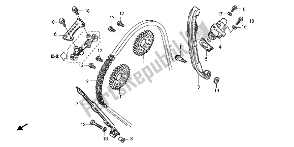 All parts for the Cam Chain & Tensioner of the Honda CBF 1000 FT 2012