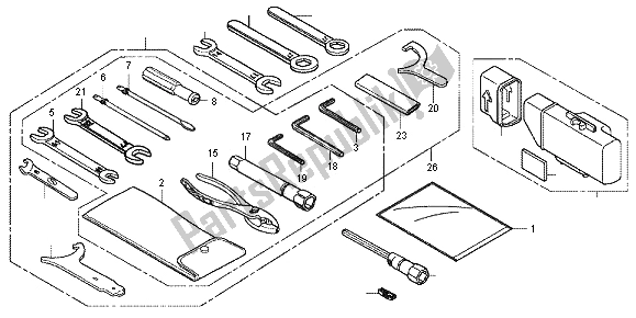 Tutte le parti per il Utensili del Honda VT 750C2B 2012