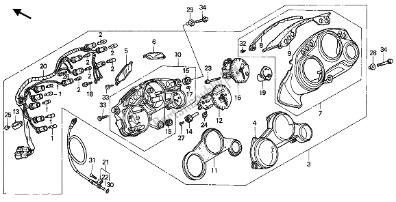 Toutes les pièces pour le Mètre (mph) du Honda CBR 600F 1992
