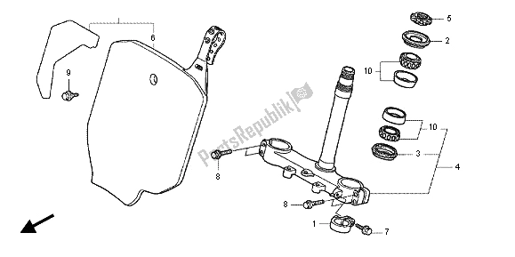 All parts for the Steering Stem of the Honda CRF 150R SW 2012