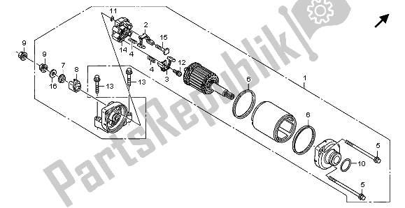 Tutte le parti per il Motore Di Avviamento del Honda CB 600 FA Hornet 2007