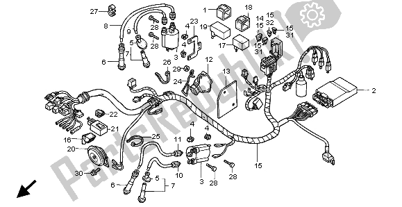 Todas las partes para Arnés De Cables de Honda VT 750C2 1998
