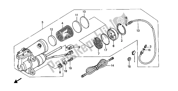 Todas as partes de Bomba De Ar do Honda GL 1500 1990