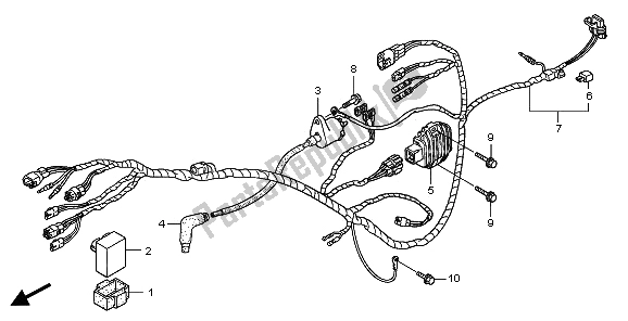 All parts for the Wire Harness of the Honda TRX 250 EX Sportrax 2006