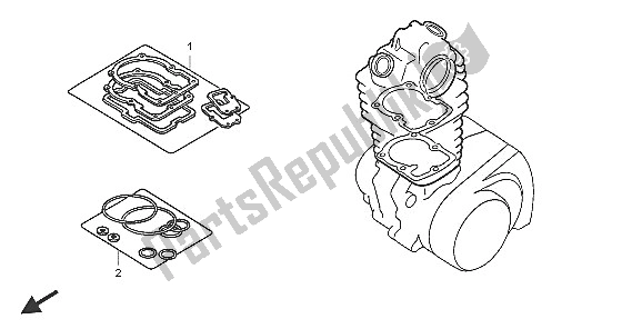 Tutte le parti per il Kit Di Guarnizioni Eop-1 A del Honda CRF 450X 2005