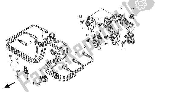 All parts for the Ignition Coil of the Honda GL 1800A 2001