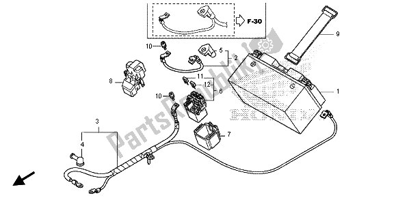 Toutes les pièces pour le Batterie du Honda CB 1000R 2013