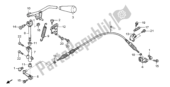 Toutes les pièces pour le Sélectionner Le Levier du Honda TRX 650 FA Fourtrax Rincon 2004