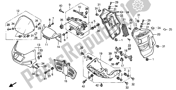 Toutes les pièces pour le Capot du Honda XL 600V Transalp 1994