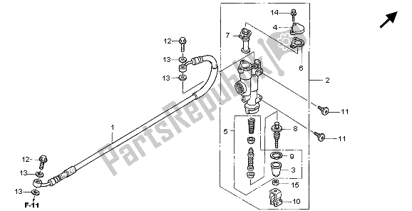 Wszystkie części do Rr. G?ówny Cylinder Hamulca Honda CRF 450X 2006