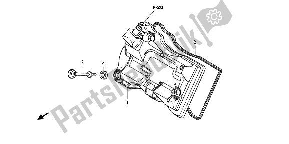 All parts for the Cylinder Head Cover of the Honda NC 700 XD 2013