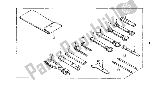 Todas las partes para Herramientas de Honda VT 600C 1995