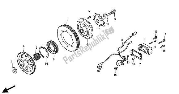 Todas as partes de Embreagem De Partida do Honda ST 1100A 2000