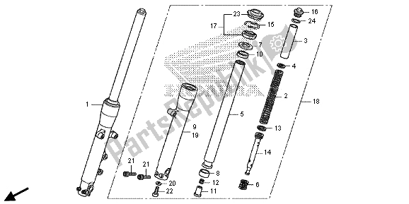 Tutte le parti per il Forcella Anteriore del Honda VT 750C2S 2013