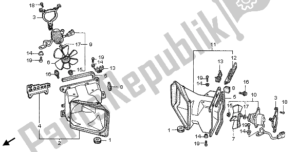 Todas las partes para Ventilador de Honda GL 1500 SE 1995