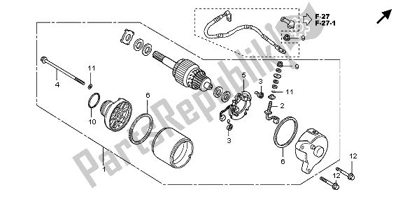 Todas as partes de Motor De Arranque do Honda CBR 125 RW 2007