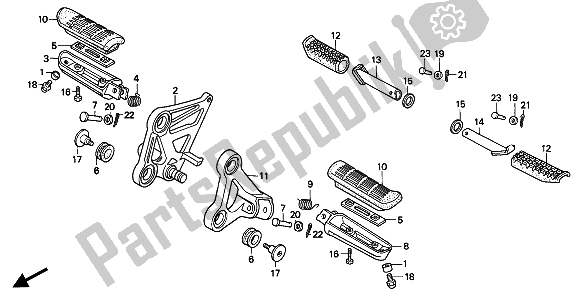 All parts for the Step of the Honda CBR 1000F 1994
