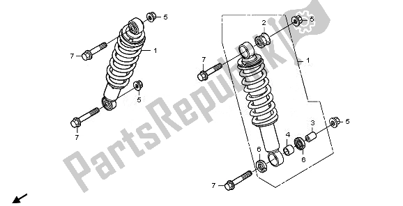 All parts for the Front Cushion of the Honda TRX 250X 2011