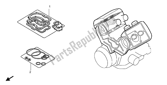 All parts for the Eop-1 Gasket Kit A of the Honda ST 1300A 2007