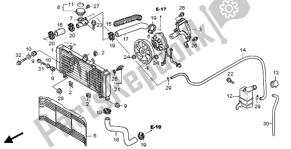 Tutte le parti per il Termosifone del Honda CBF 600 NA 2007