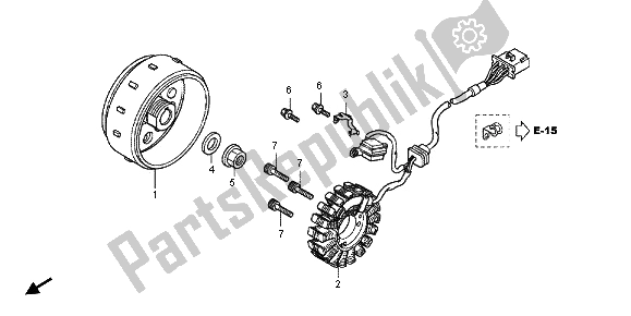 All parts for the Generator of the Honda CBR 125R 2012