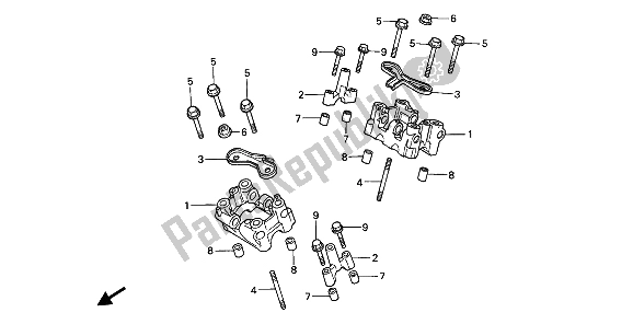 Todas las partes para Soporte Del árbol De Levas de Honda NTV 650 1991