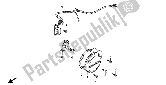 All parts for the Pulse Generator of the Honda CB 750F2 1997