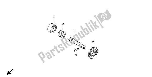 All parts for the Oil Pump of the Honda CRF 250R 2009