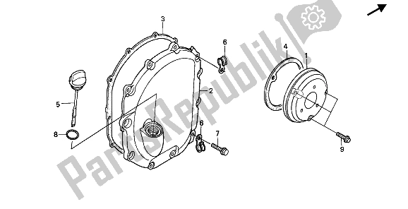 Tutte le parti per il Coperchio Carter Destro del Honda CBR 1000F 1993