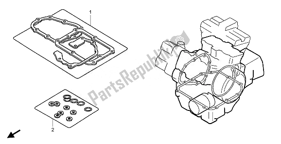 All parts for the Eop-2 Gasket Kit B of the Honda VFR 800 2010