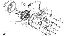 lewa pokrywa skrzyni korbowej i generator