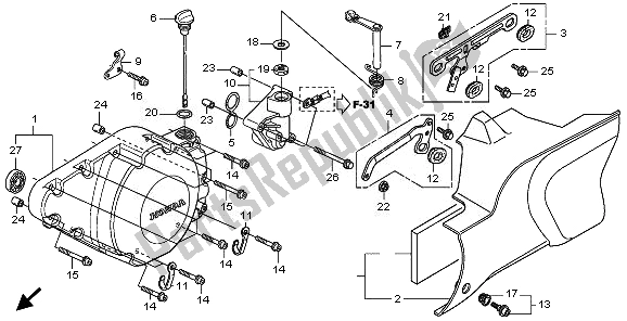 Todas las partes para Cubierta Izquierda Del Cárter de Honda VT 1300 CXA 2010