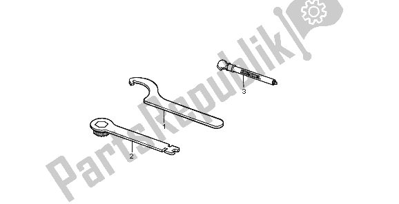 Todas as partes de Ferramentas do Honda CR 250R 1996