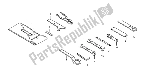 All parts for the Tools of the Honda CBR 1000 RA 2010