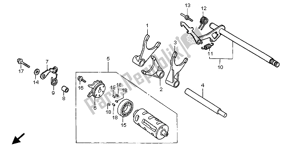 Todas las partes para Tambor De Cambio De Marchas de Honda VT 750C2 1999