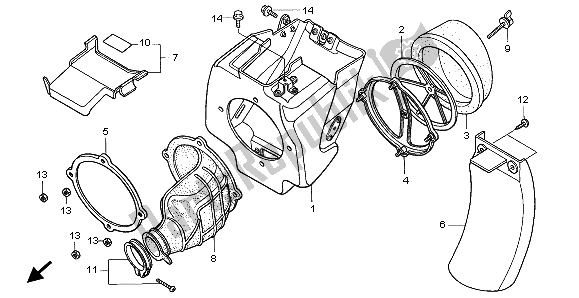 All parts for the Air Cleaner of the Honda CR 80 RB LW 2001