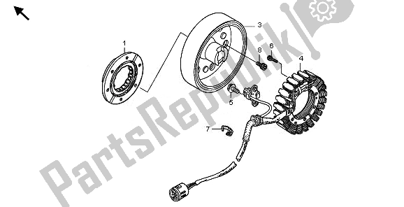 All parts for the Generator of the Honda TRX 500 FE Foretrax Foreman ES 2011