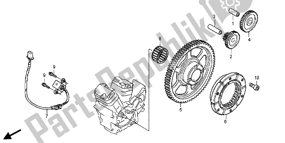 All parts for the Starting Clutch of the Honda VT 750 CS 2012