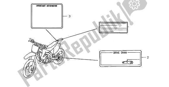 Tutte le parti per il Etichetta Di Avvertenza del Honda CR 250R 2007