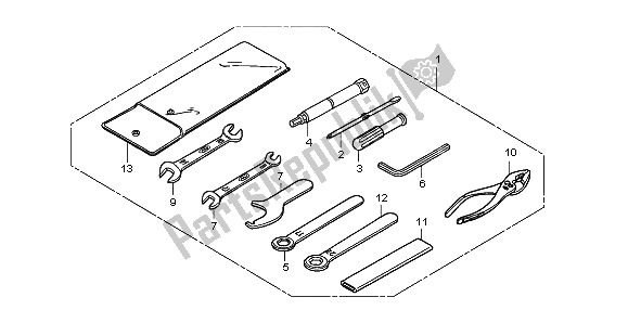 Tutte le parti per il Utensili del Honda XL 125V 80 KMH 2003