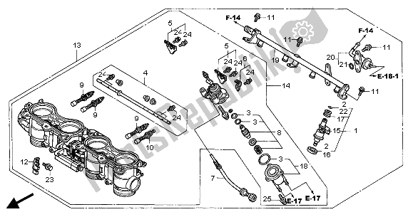 Todas as partes de Corpo Do Acelerador do Honda CBR 600F 2002