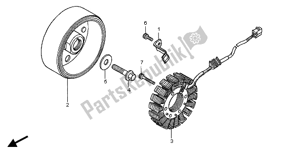 Todas las partes para Generador de Honda CB 600F2 Hornet 2002