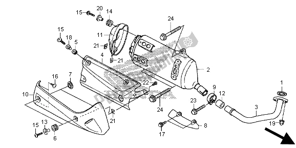 Tutte le parti per il Silenziatore Di Scarico del Honda SH 300R 2013