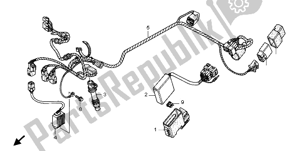 Tutte le parti per il Cablaggio del Honda CRF 250X 2007