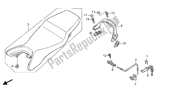 Wszystkie części do Siedzenie Honda CBR 600F 2005