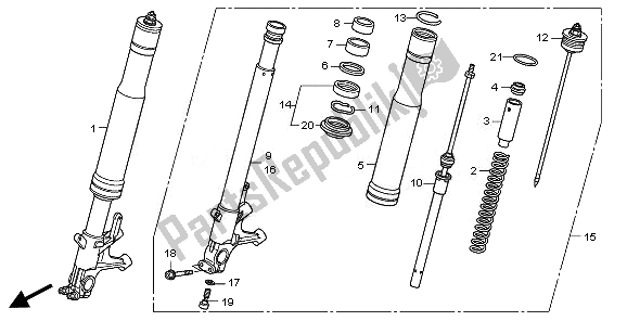 Toutes les pièces pour le Fourche Avant du Honda CBR 1000 RR 2011