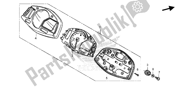 All parts for the Meter (kmh) of the Honda CBR 600 RR 2013