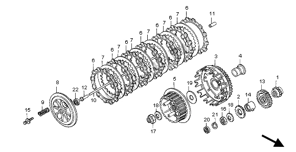 Todas las partes para Embrague de Honda NX 650 1996